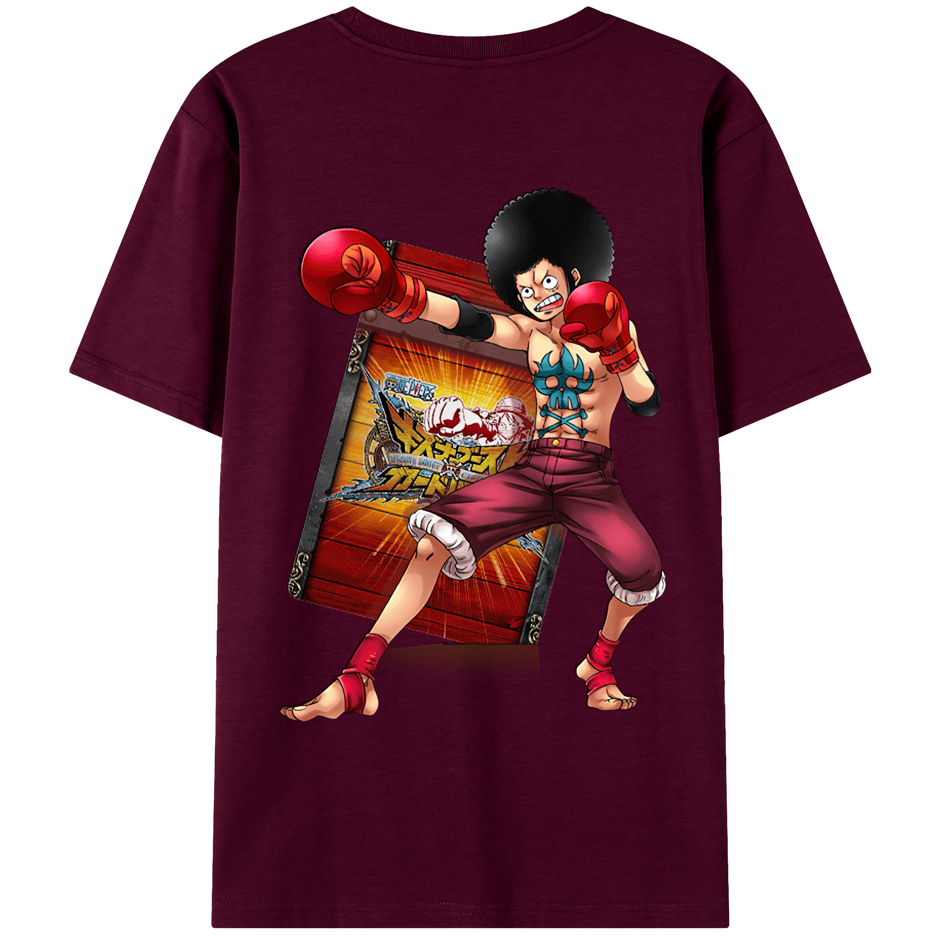 ワンピース モンキー・D・ルフィ ONE PIECE Monkey D. Luffy レディース半袖Tシャツ(バックプリント)